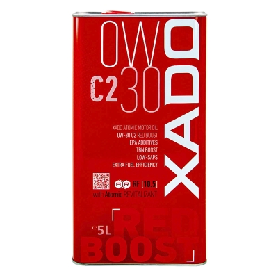 Олива моторна XADO Atomic Oil 0W-30 С2 Red Boost (бляшанка 5 л)
